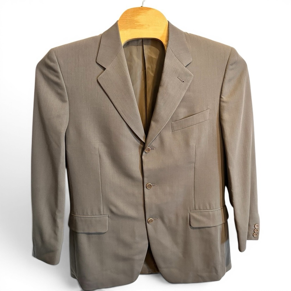 Canali Proposta Mens Suit Jacket Blazer Wool 3 Buttons 52R‎